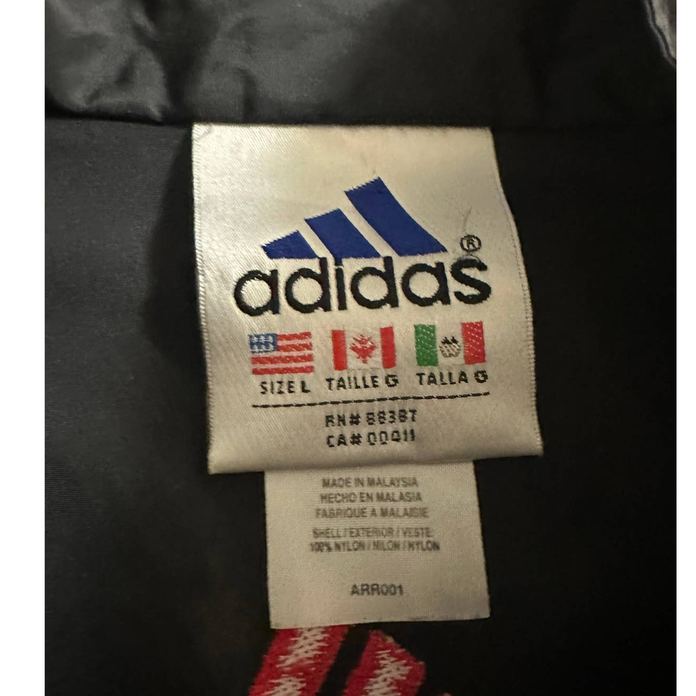VTG Adidas Full Zip Lightweight‎ Windbreaker Jacket Mens Size L - Picture 4 of 8